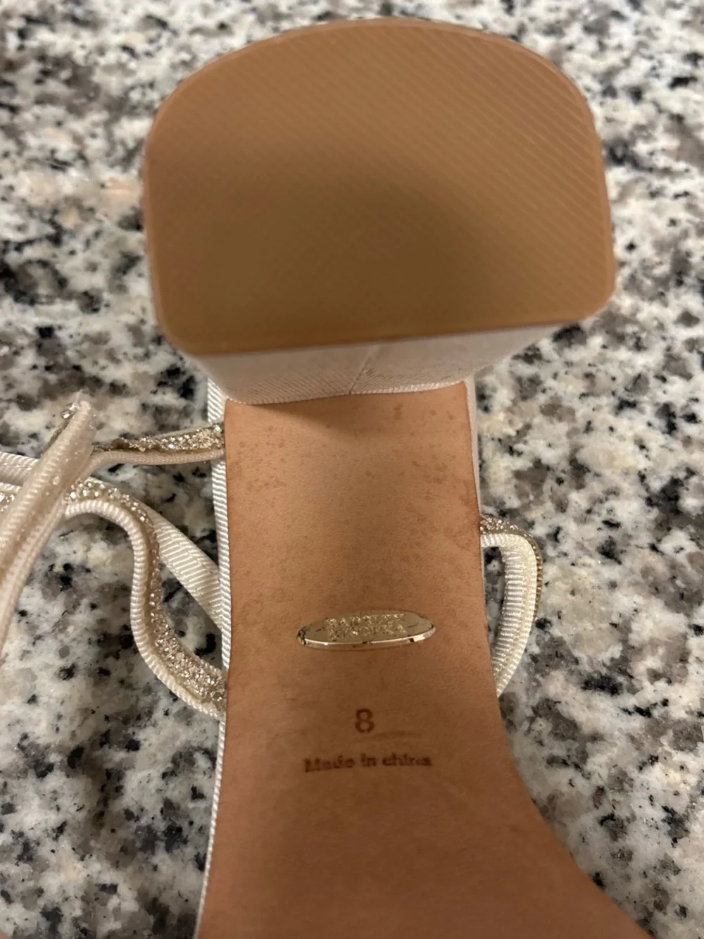 Badgley Mischka satin strappy